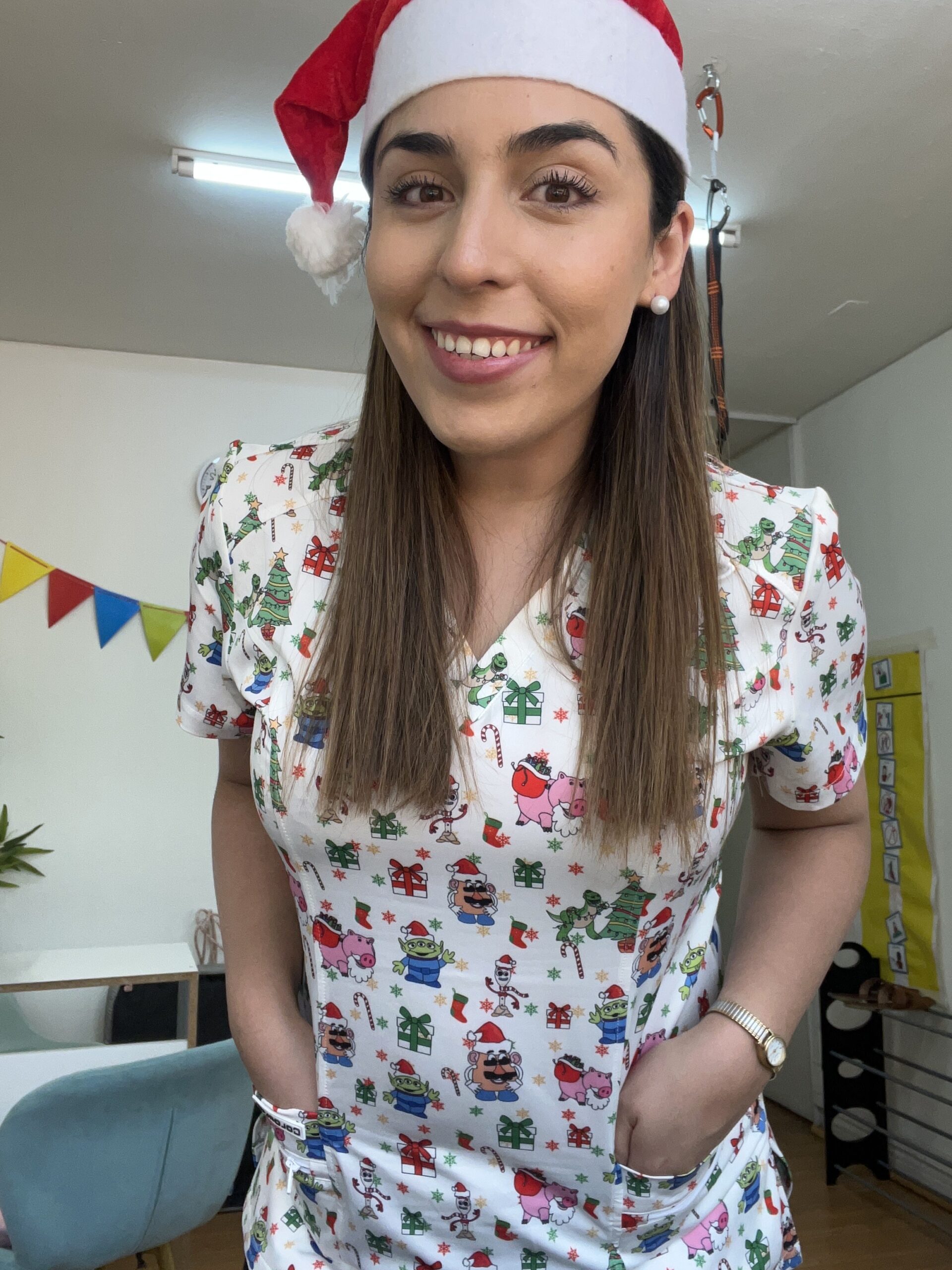 Delantal Navidad Blanco - Imagen 2