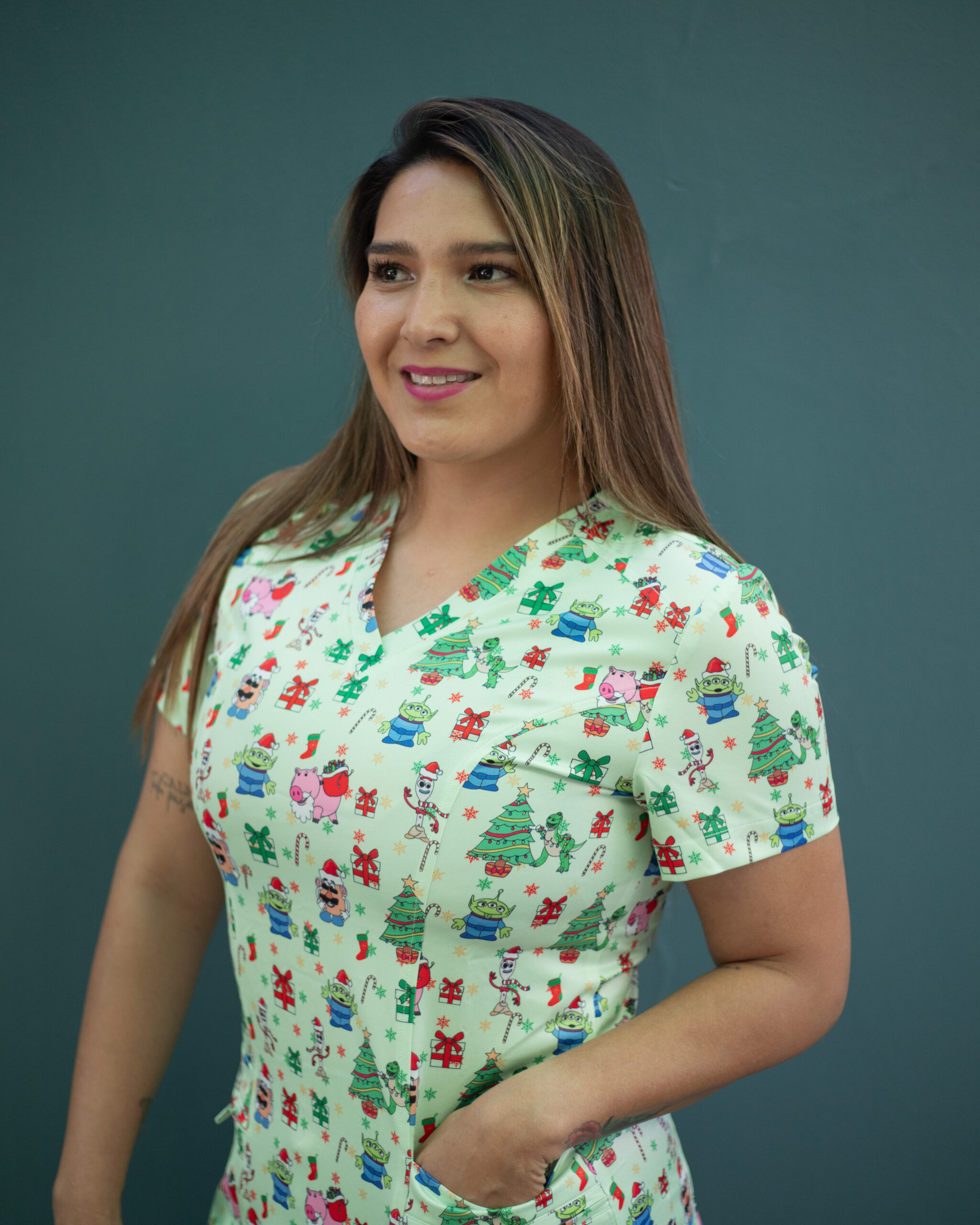 Delantal Navidad Verde - Imagen 3